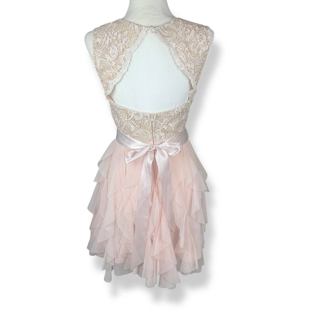 Teeze‎ Me Party Dress Womens Size 7 Pink Lace Ballet Angel Coquette Fairy Glam - Picture 2 of 12